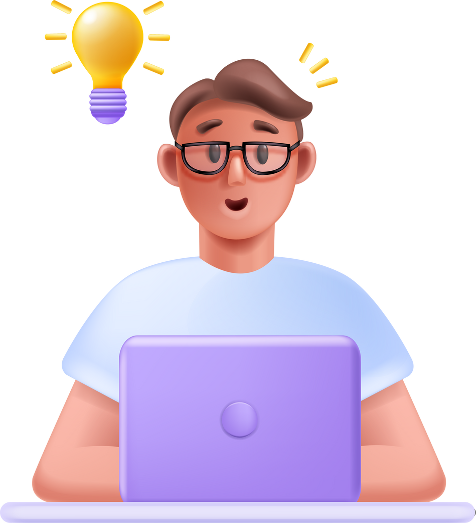 Man with laptop